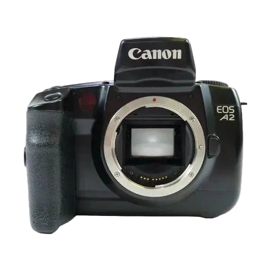 Canon EOS A2 35mm film SLR camera body only black with textured grip and silver lens mount at ClubCamera.com