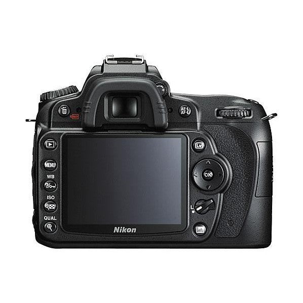ClubCamera.com black Nikon D90 DSLR rear view with LCD screen and control buttons