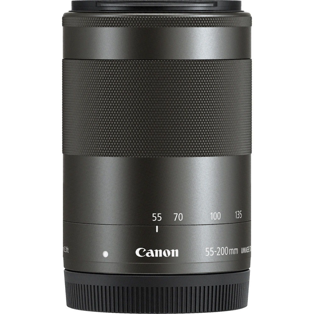 Canon EF-M 55-200mm f/4.5-6.3 IS STM Lens (White Box) - side
