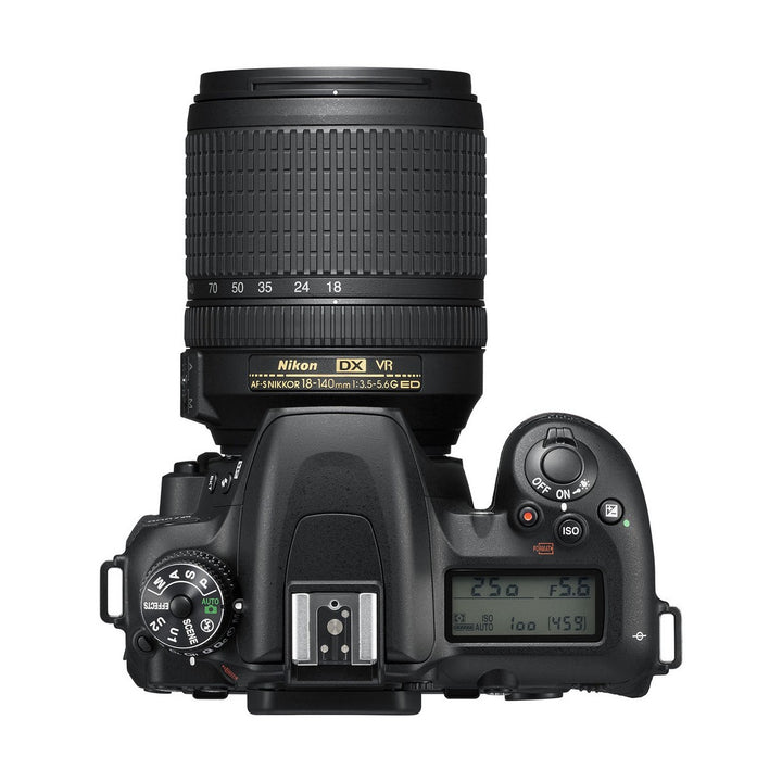 Nikon D7500 DSLR Camera with 18-140mm Lens - top