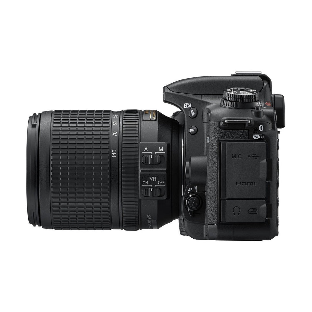 Nikon D7500 DSLR Camera with 18-140mm Lens - side