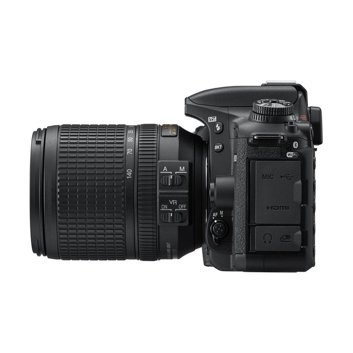 Nikon D7500 DSLR Camera with 18-140mm Lens - side
