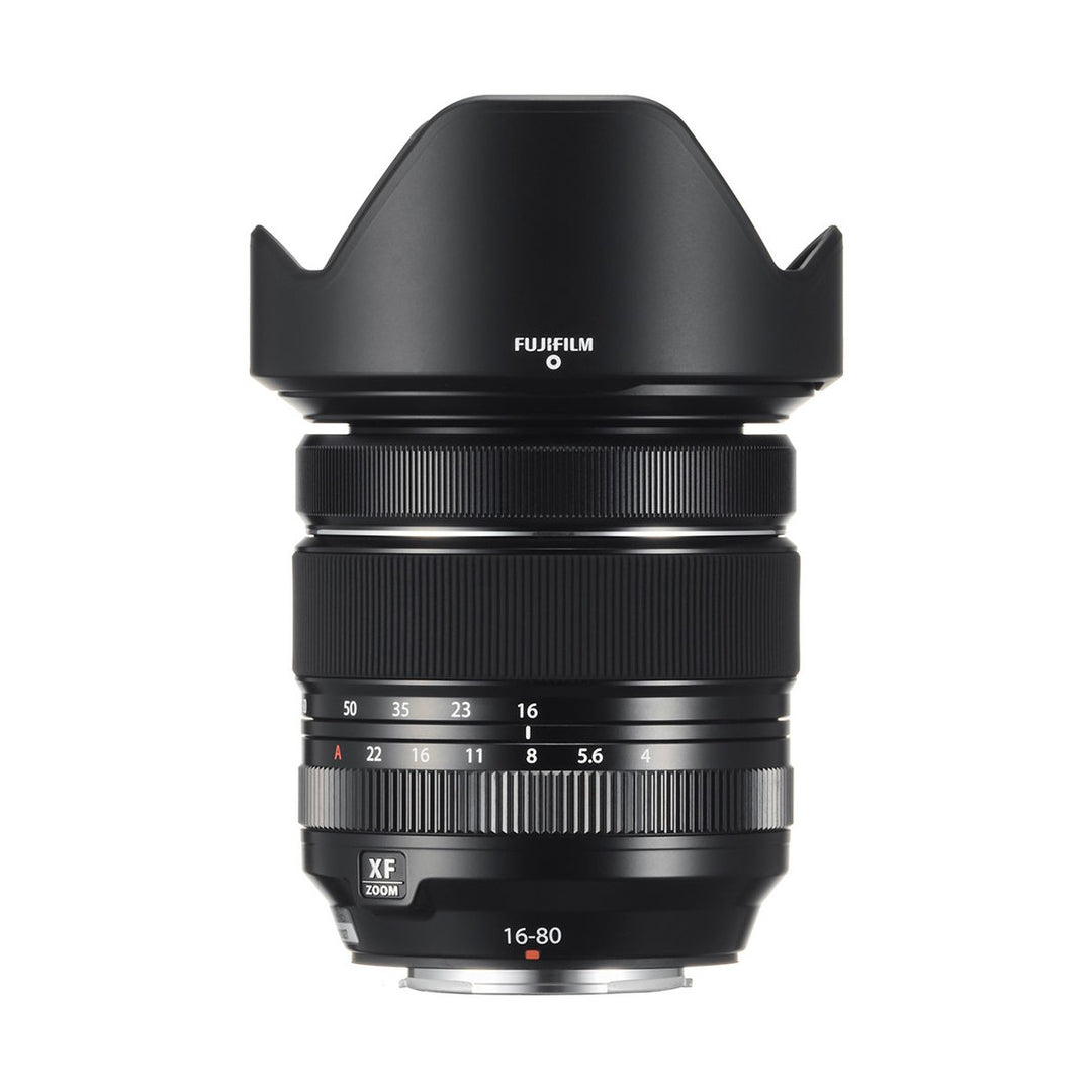 Fujifilm XF 16-80mm f/4 R OIS WR Lens (Black) - with hood