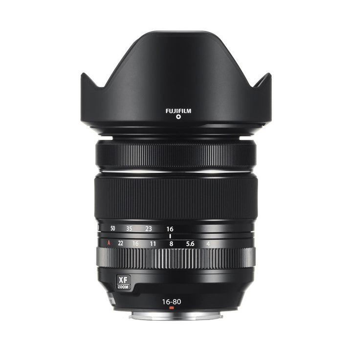 Fujifilm XF 16-80mm f/4 R OIS WR Lens (Black) - with hood