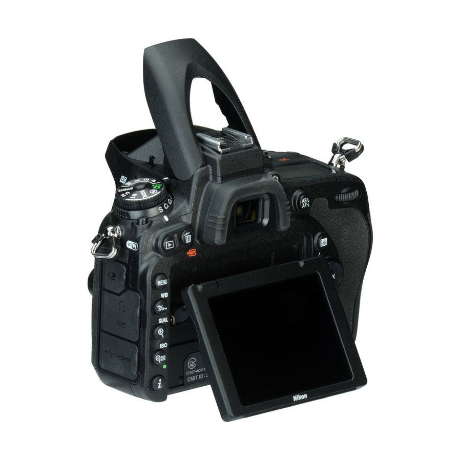 Nikon D750 Full-Frame DSLR Camera by ClubCamera.com with articulated screen flipped down for low-angle shooting