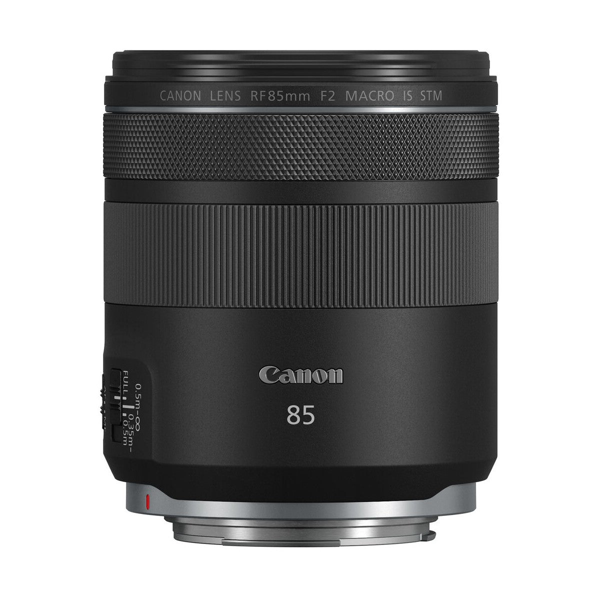 Canon RF 85mm f/2 Macro IS STM Lens - side