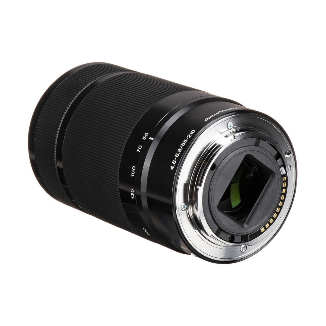 Sony E 55-210mm f/4.5-6.3 OSS Lens - Black (White Box) - back mount