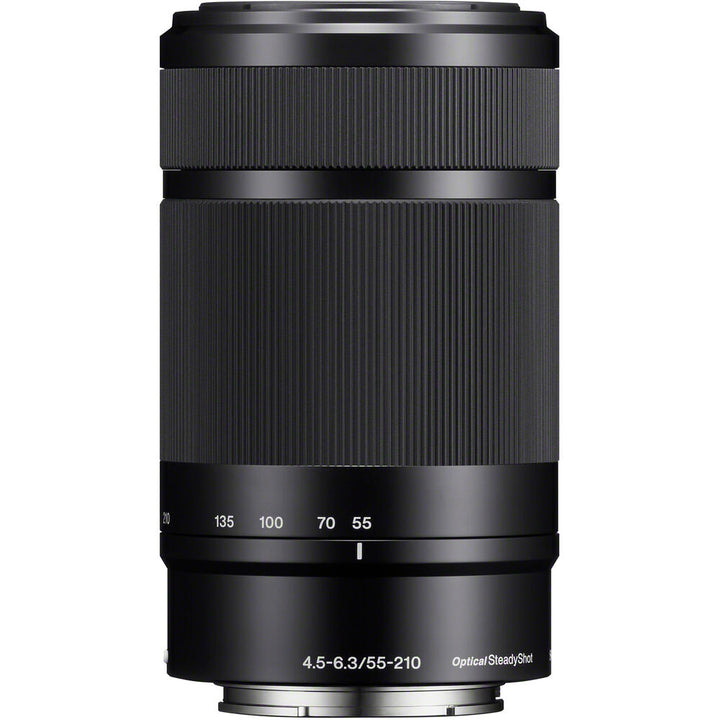 Sony E 55-210mm f/4.5-6.3 OSS Lens - Black (White Box) - side