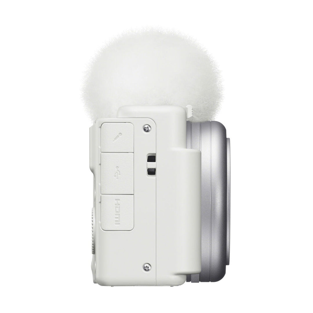 Sony ZV-1F Digital Camera (White) - side