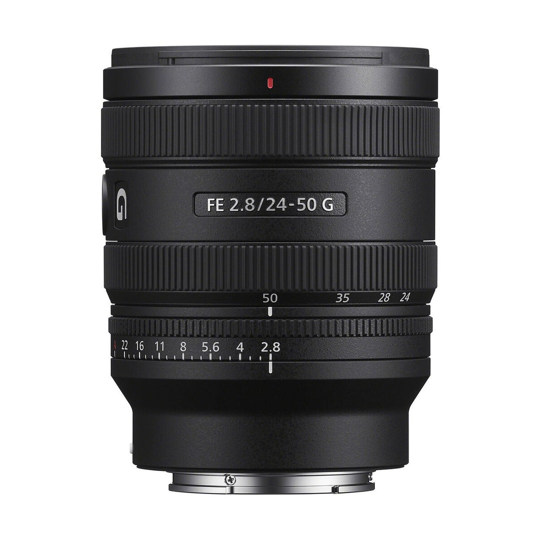 Sony FE 24-50mm f/2.8 G Lens - side markings