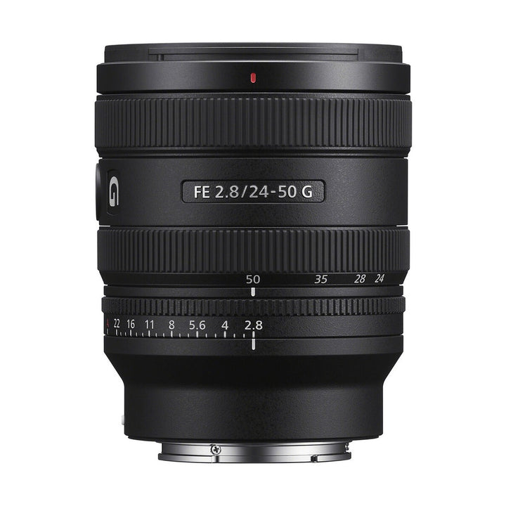 Sony FE 24-50mm f/2.8 G Lens - side markings