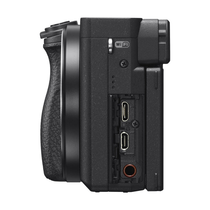 Sony Alpha a6400 Mirrorless Camera with 18-135mm Lens - side