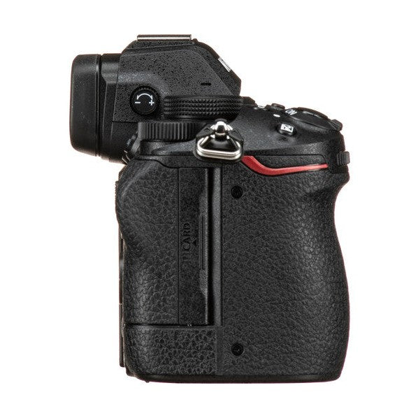 ClubCamera.com branded Nikon Z5 left side grip with red accent line