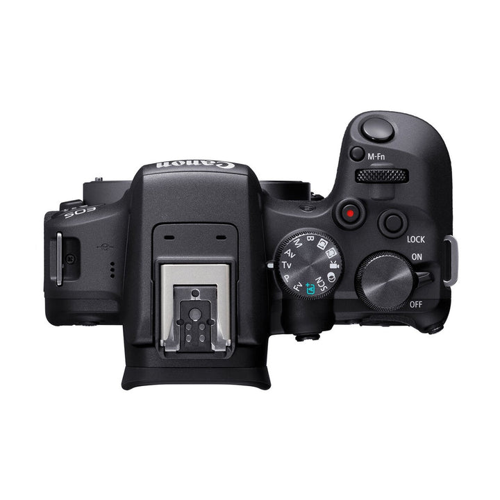 Canon EOS R10 Mirrorless Camera with 18-45mm Lens - top