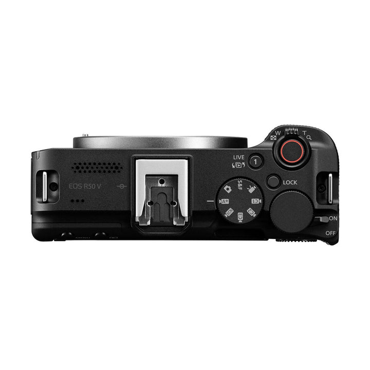 Canon EOS R50 V Mirrorless Camera Creator Kit with 14-30mm Lens - top