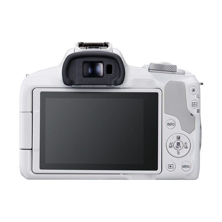Canon EOS R50 Mirrorless Camera with 18-45mm Lens (White) - back