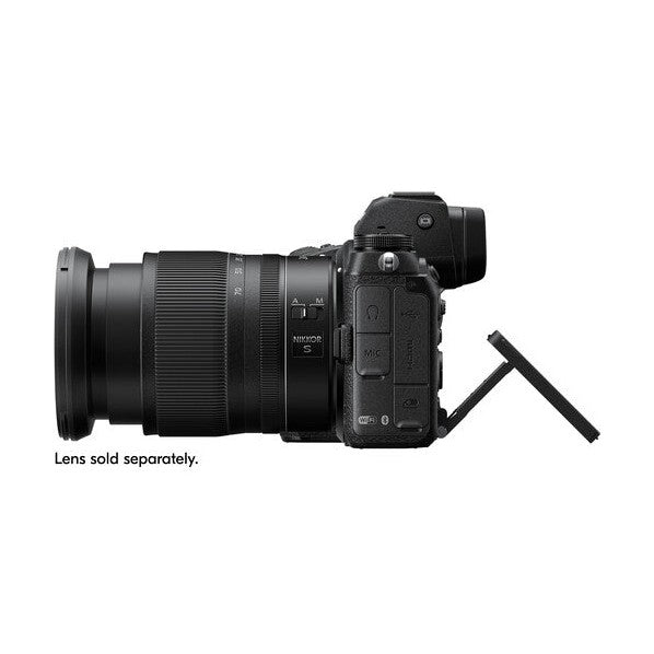 Nikon Z6II body with NIKKOR 70-200mm lens side profile articulating screen by ClubCamera.com