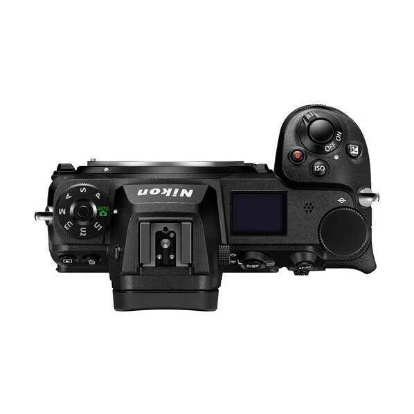 Top control layout of Nikon Z6II body only mode dial and shutter button at ClubCamera.com