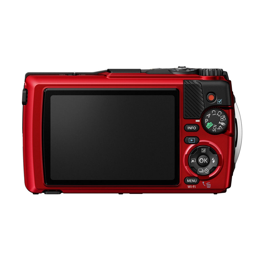 OM SYSTEM Tough TG-7 Digital Camera (Red) - back