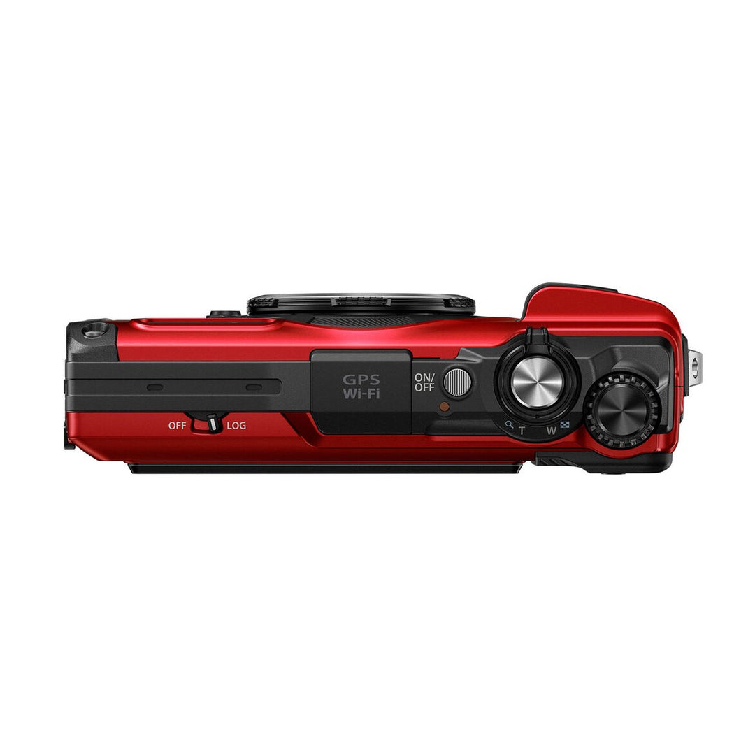 OM SYSTEM Tough TG-7 Digital Camera (Red) - top