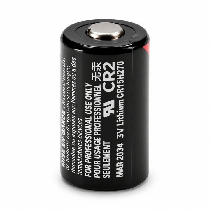ClubCamera.com CR2 3V Lithium Battery black with red stripe and white label text