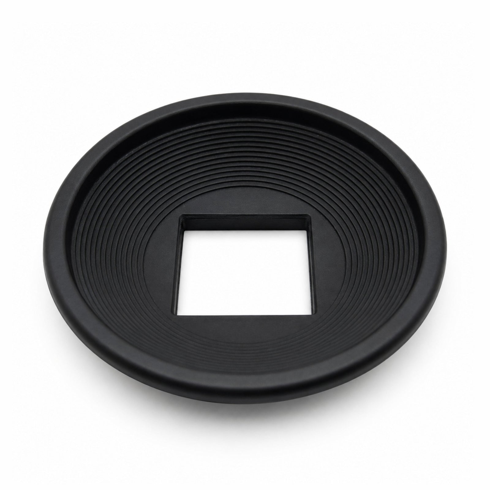 ClubCamera matte black Canon AE-1 viewfinder eye cup showing concentric circular ridges