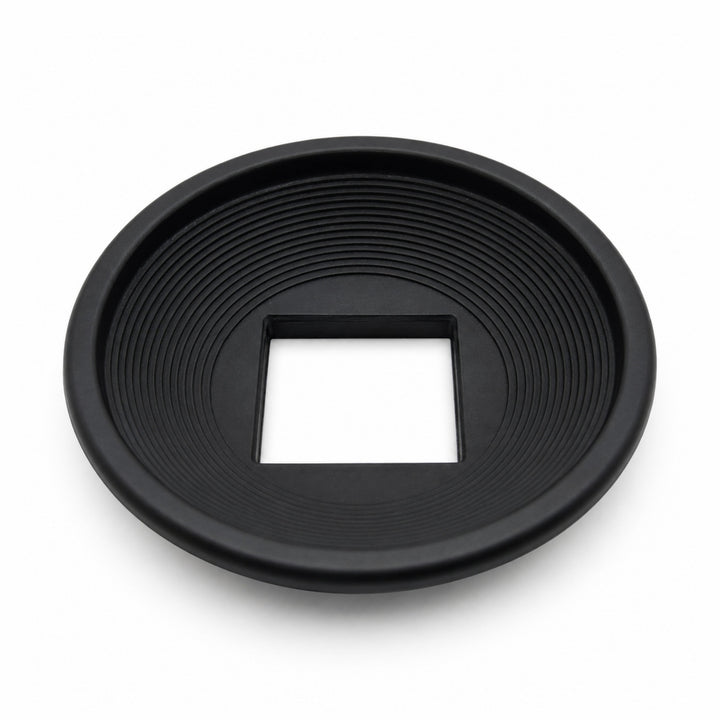 ClubCamera matte black Canon AE-1 viewfinder eye cup showing concentric circular ridges