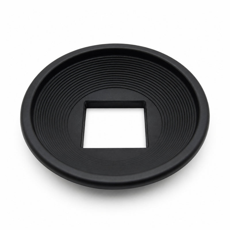 ClubCamera matte black Canon AE-1 viewfinder eye cup showing concentric circular ridges