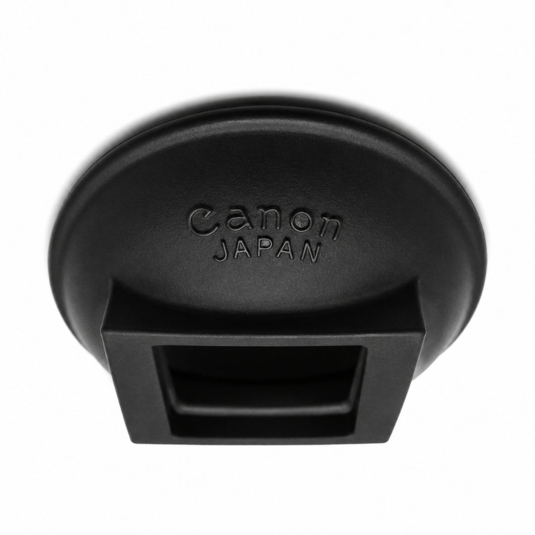 ClubCamera matte black Canon AE-1 rubber eyepiece cup with embossed Canon JAPAN text