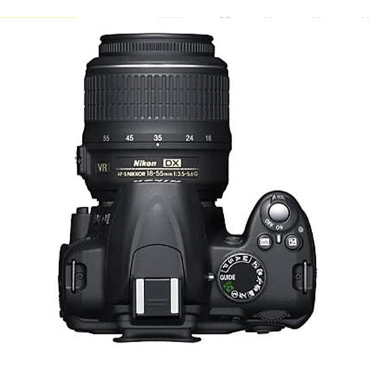 Nikon D3000 DSLR black with Guide Mode dial and 18-55mm lens at ClubCamera.com