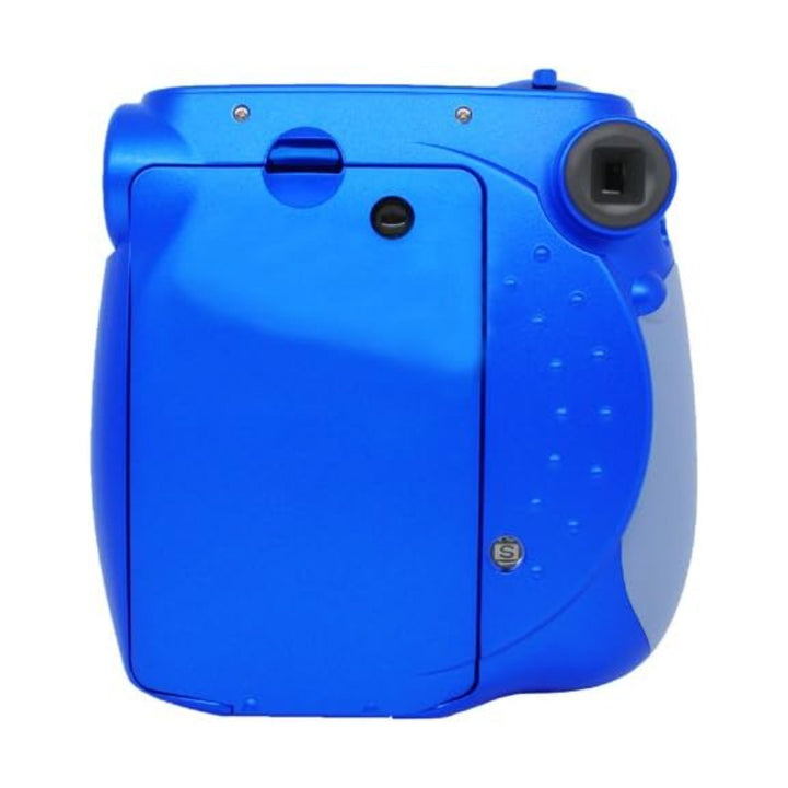 ClubCamera.com glossy royal blue Polaroid 300 instant camera rear view with film door and textured grip
