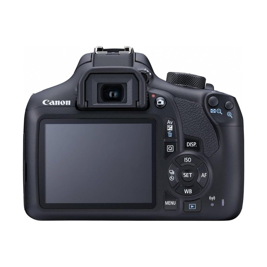 ClubCamera.com black Canon Rebel T6 DSLR rear view with LCD screen, textured grip, and control layout
