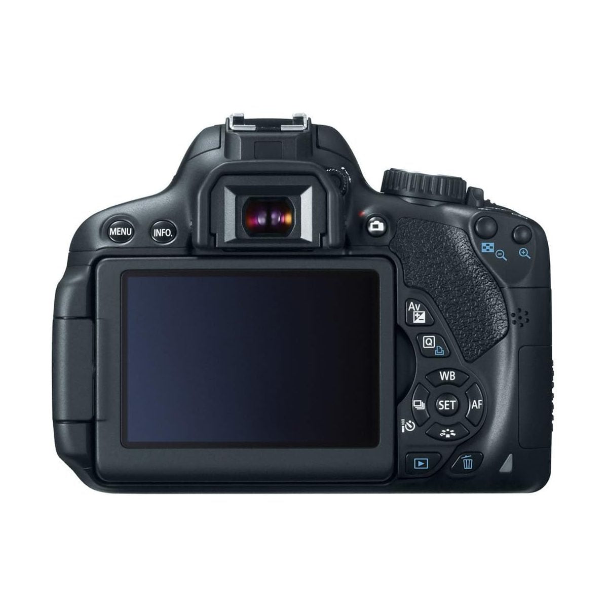 Rear view of Canon Rebel T4i DSLR with LCD screen and control buttons at ClubCamera.com