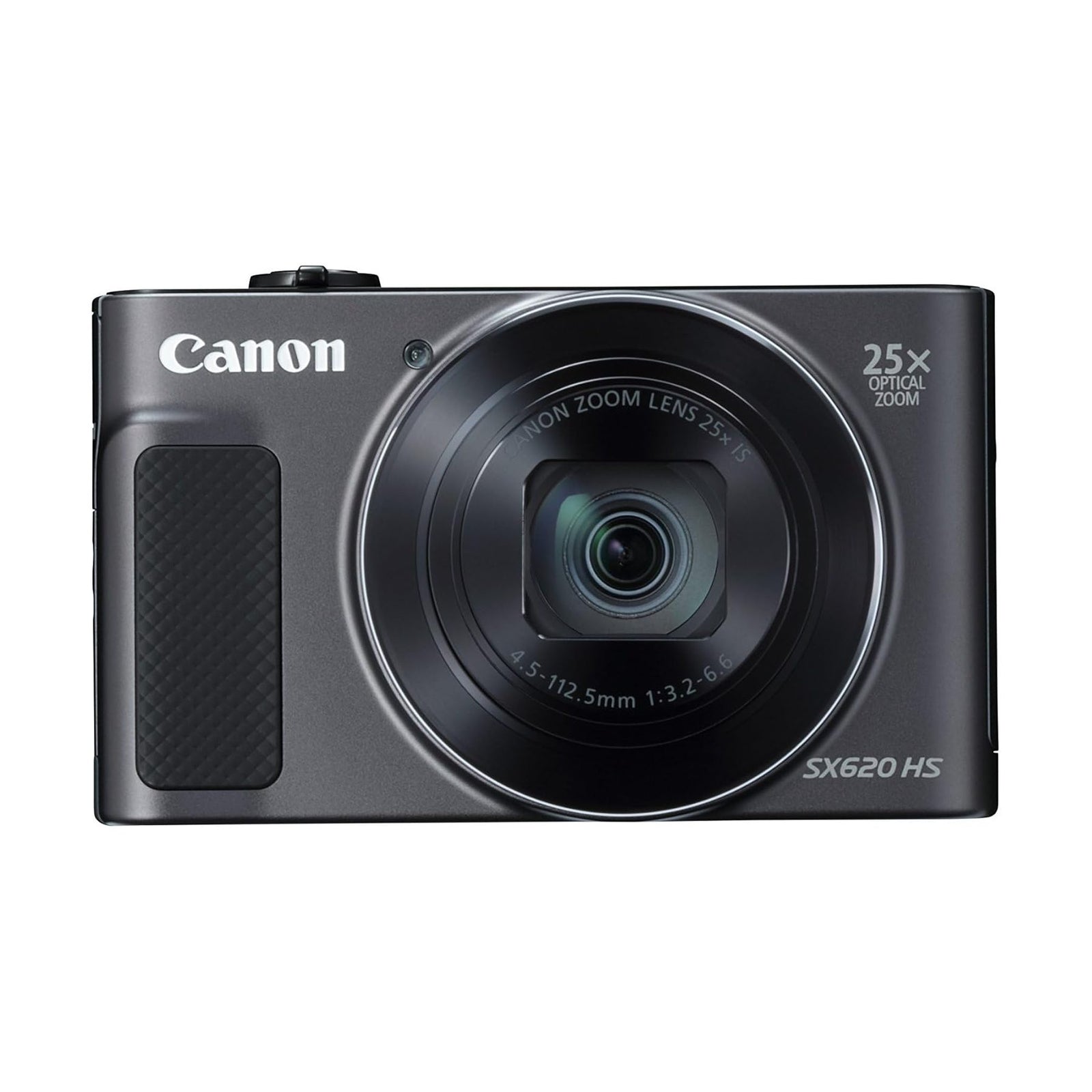 Charcoal Canon PowerShot SX620 HS point-and-shoot camera with textured grip and 25x zoom from ClubCamera.com