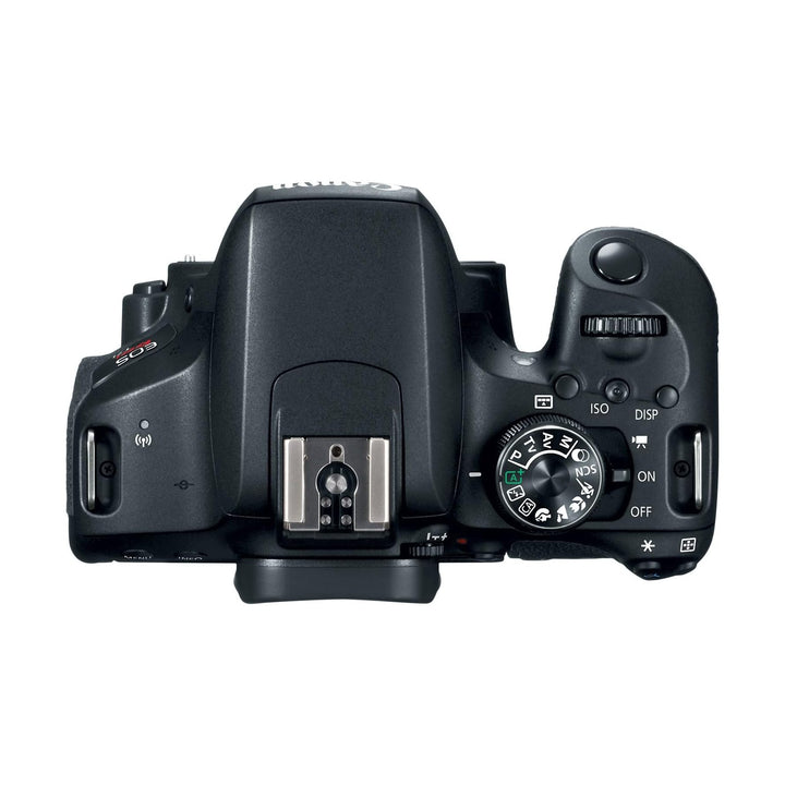 ClubCamera.com Canon EOS Rebel T7i top view showing mode dial and hot shoe mount