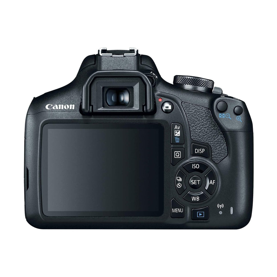 ClubCamera.com black Canon Rebel T7 DSLR body rear view with LCD screen and control buttons