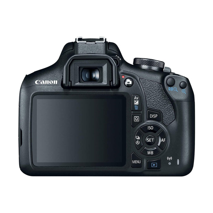 ClubCamera.com black Canon Rebel T7 DSLR body rear view with LCD screen and control buttons