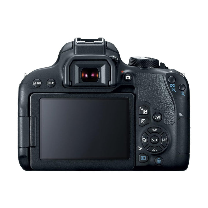 ClubCamera.com black Canon Rebel T7i DSLR rear view with LCD screen and control buttons