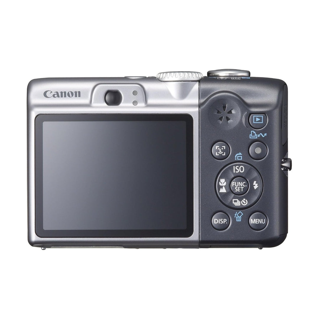 ClubCamera.com Canon PowerShot A1000 IS rear view showing LCD screen, multi-directional navigation wheel, and control buttons