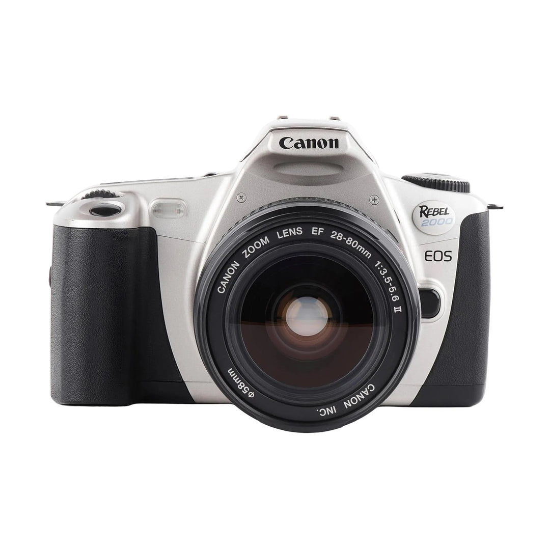Canon Rebel 2000 silver EOS film SLR camera with EF 28-80mm lens at ClubCamera.com