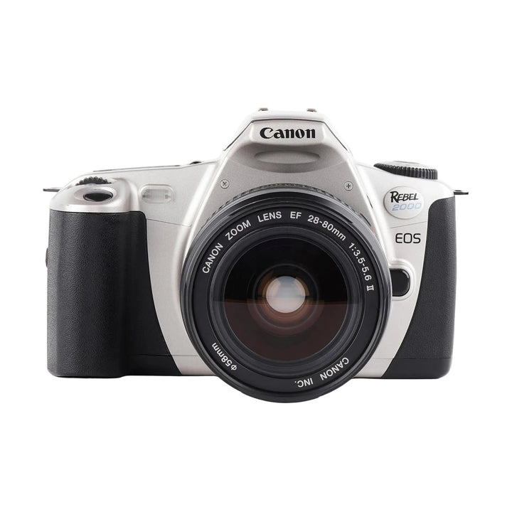 Canon Rebel 2000 silver EOS film SLR camera with EF 28-80mm lens at ClubCamera.com