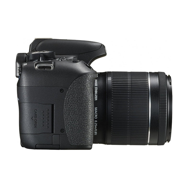 Canon EOS Rebel T6i rear card slot and ergonomic rubberized grip view from ClubCamera.com