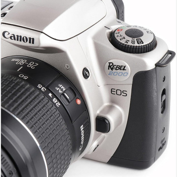 Top control dial and textured grip on Canon Rebel 2000 EOS 35mm SLR from ClubCamera.com