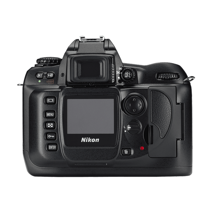 Rear view of Nikon D100 DSLR LCD screen and control buttons by ClubCamera.com