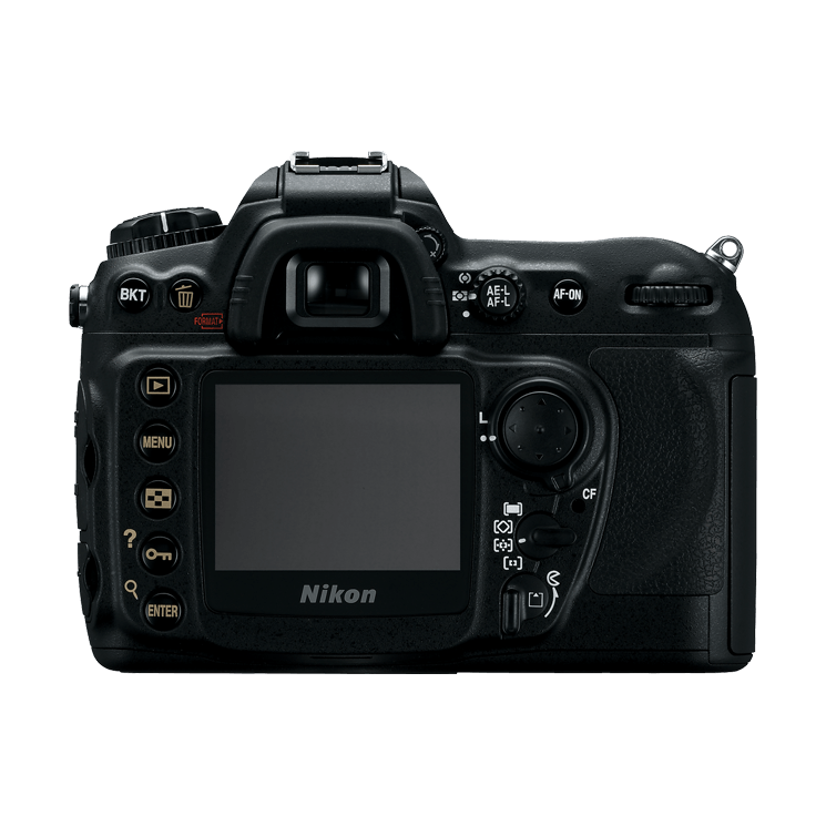 ClubCamera.com Nikon D200 DSLR back view with rear LCD screen and control buttons
