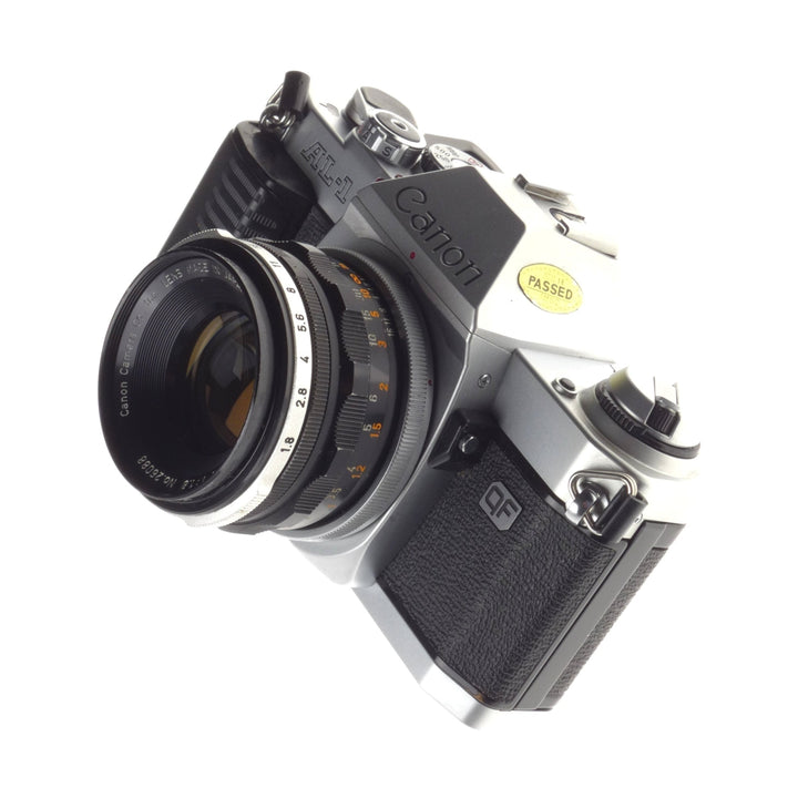 Canon AL-1 right angle with PASSED sticker and MADE IN JAPAN lens text at ClubCamera.com