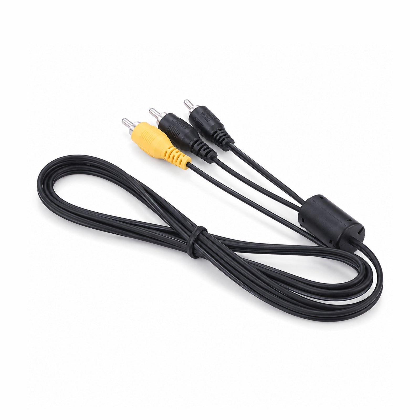Canon AVC-DC400 AV Cable for PowerShot SD cameras with yellow RCA video and black audio connectors, ClubCamera.com