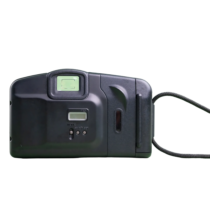 Rear view of Canon Sure Shot Owl displaying optical viewfinder and LCD date display at ClubCamera.com