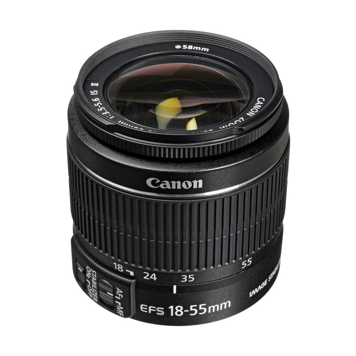 Canon EF-S 18-55mm f/3.5-5.6 IS II Lens (White Box) - front