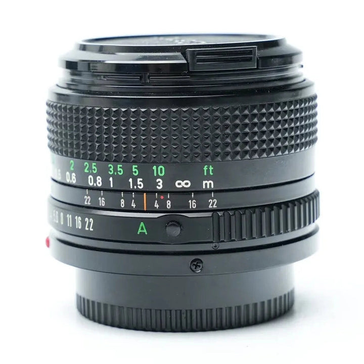 Canon FD 28mm f/2.8 lens depth of field scale feet meters ClubCamera